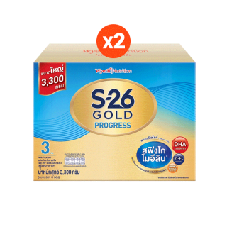 โปรโมชั่น : ยกลัง S-26 Gold Progress นมผง เอส-26 โกลด์ โปรเกรส สูตร 3 ขนาดใหม่ 3300 กรัม