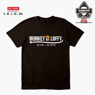 คอลูกเรือKarimake อะนิเมะ One Piece Monkey D Luffy Simple Anime เสื้อยืดunisexเสื้อผ้าผู้ชายเสื้อเชิ้ตแขนสั้นเสื้อแขนสั้