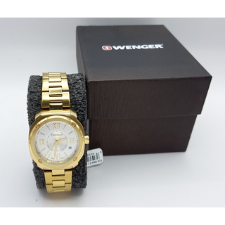 นาฬิกา WENGER WOMENS 01.1121.113 34 MM SWISS QUARTZ พร้อมกล่อง (ใหม่มีตำหนิ) กล่องใส่สีซีด