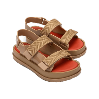 MELISSA รองเท้าหุ้มส้น รุ่น FLOX III + NK ST 33511 (BEIGE/RED) รองเท้ารัดส้น รองเท้าแฟชั่น รองเท้าเมลิสซ่า