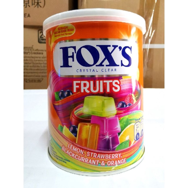 ถูกสุด‼️ลูกอม FOX'S กระป๋อง 180 กรัม ลูกอมรสผลไม้ ฟรุตส์ตี้ แคนดี้