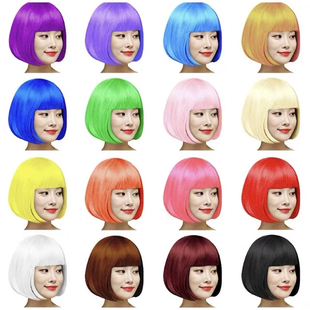 วิกผม วิกสี วิกผมบ็อบแฟนซี ผมสีสีงานปีใหม่ ผมจัดงาน แบบราดาถูก ส่งในไทย พร้อมส่ง