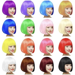 วิกผม วิกสี วิกผมบ็อบแฟนซี ผมสีสีงานปีใหม่ ผมจัดงาน แบบราดาถูก ส่งในไทย พร้อมส่ง
