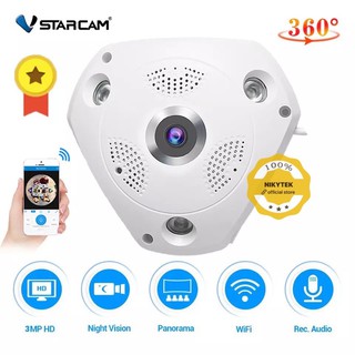 VStarcam-3MP  Panoramic IP Camera 3.0 พิเซล รุ่น C61S FHD 1536Pสีขาว