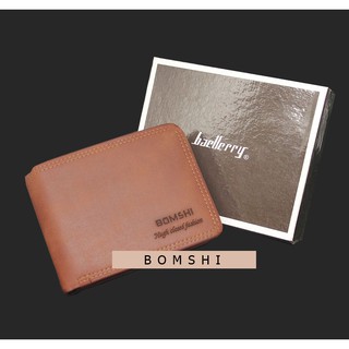 กระเป๋าสตางค์ ผู้ชาย ใบสั้น มีซิป แบรนด์ BOMCHI รุ่น MS-218