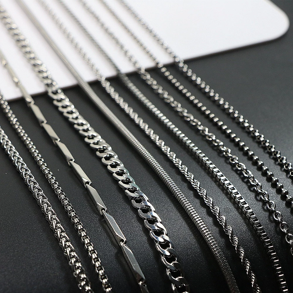 Love2Self X043 สแตนเลสสตีลผู้ชายไม่มีสร้อยคอจี้ Non Tarnish 316L เหล็กธรรมดาเงินคอลเลกชัน