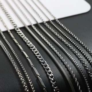 Love2Self X043 สแตนเลสสตีลผู้ชายไม่มีสร้อยคอจี้ Non Tarnish 316L เหล็กธรรมดาเงินคอลเลกชัน