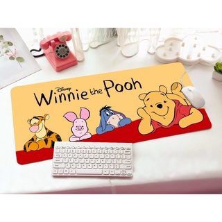 POOH  แผ่นรอง คีย์บอร์ด รองคีย์บอร์ด keyboard ลาย POOH  YL  งานสวยดี ขนาด 30 x70 cm แผ่นหนานุ่ม มียางกันลื่นด้านใต้ PMYL