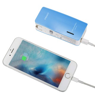 PISEN แบตสำรองแท้ 5,000 mAh พาวเวอร์แบงค์ Color Power Box รุ่นTS-D135 ปลั๊กไฟในตัว เก็บประจุเต็มที่ได้ยาวนาน USB - สีฟ้า
