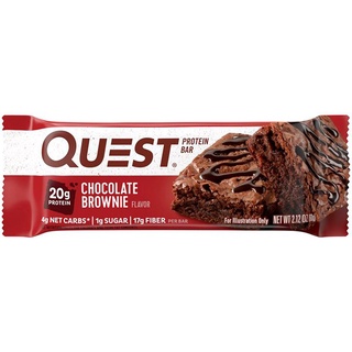 เควสโปรตีนบาร์ช็อกโกแลตบราวนี่ 60กรัม Quest Protein Chocolate Brownie Bar 60 gm.