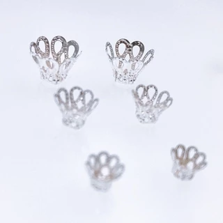 ฝาครอบลูกปัดแก้วไวน์ แบบรูกลวง อุปกรณ์เสริม สําหรับทําเครื่องประดับ Diy จํานวน 200 ชิ้น ต่อล็อต