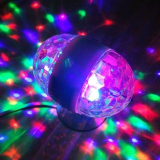 ไฟดิสโก้เทค หัวคู่ ไฟปาร์ตี้ ไฟเทค ไฟตกแต่ง Disco LED full color rotating lamp ไม่ตามจังหวะเพลง ไฟเลเซอร์ RP439