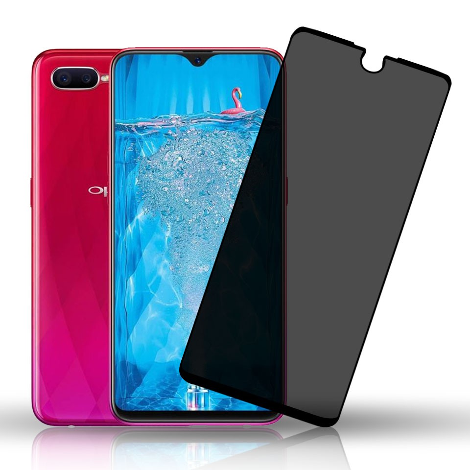 ฟิล์มกระจก นิรภัย ป้องกันคนแอบมอง (กันเสือก) ออปโป้ เอฟ9  Privacy Anti-Spy Tempered Glass Screen For