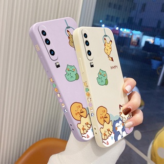 เคสโทรศัพท์ Liquid Silicone Case For Huawei P30 P30Pro P30Lite Pro Lite Camera Protective Soft Phone Back Cover