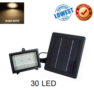 Solar Solute Spotlight สปอตไลท์โซลาเซล์ ไฟเหลือง 30LED