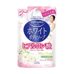 SOFTYMO WHITE BODY SOAP (HYALURON) REFILL 420 ML / ครีมอาบน้ำสูตรไฮยาลูรอน