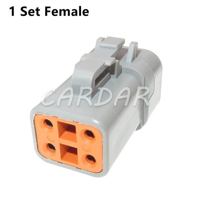 1 ชุด 4 ขา DTP DTP06-4S DTP06-4P กันน้ําขั้วต่อลวดซ็อกเก็ตสําหรับรถยนต์อัตโนมัติ