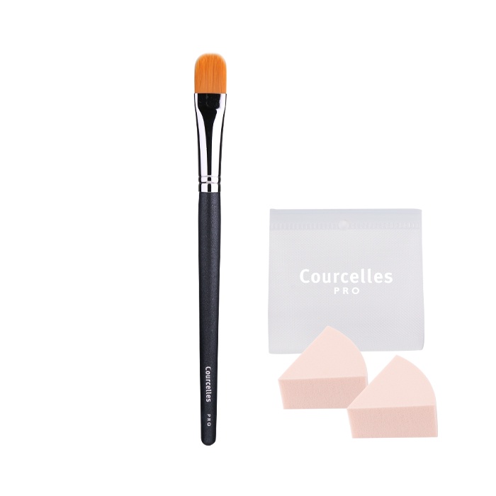 [Courcelles] แปรงคอนซีลเลอร์ No.10 + ฟองน้ําน้ํา 2 ชิ้น