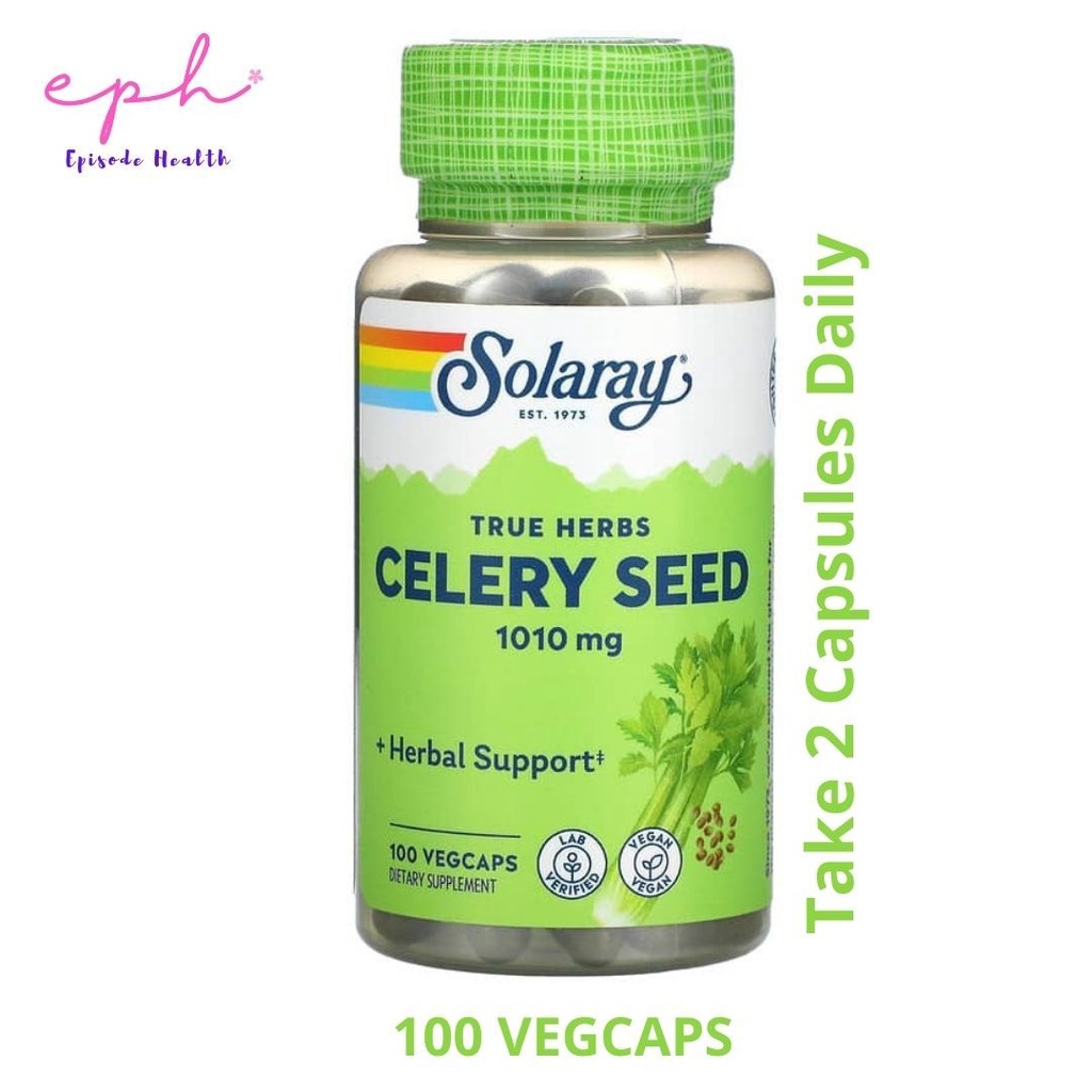 Solaray Celery Seed 505 mg 100 VegCaps คื่นช่ายฝรั่ง 100 เม็ด