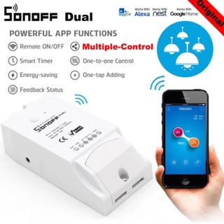 SONOFF โมดูลสวิตช์ Wifi ตั้งเวลา ทำงานร่วมกับ Alexa Google 10A/2200W