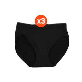 Wacoal Panty กางเกงในรูปแบบ Bikini เซ็ท 3 ชิ้น รุ่น WU1C34 สีดำ (BL)