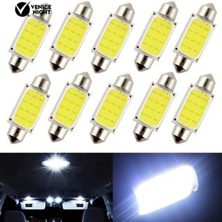 * 4Pcs LED COB รถคันหน้าหลังคาโดมหลังคาภายใน 39 มม