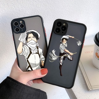 เคสโทรศัพท์มือถือ PC แข็ง แบบใส ผิวด้าน ลายการ์ตูนผ่าพิภพไททัน สําหรับ iphone 14 Pro Max 13 12 mini XR