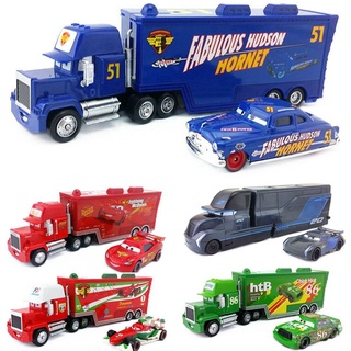 โมเดลรถยนต์ Disney Pixar 1:55 Lightning Mcqueen Jackson Storm Mack Uncle Truck ของเล่นสําหรับเด็ก