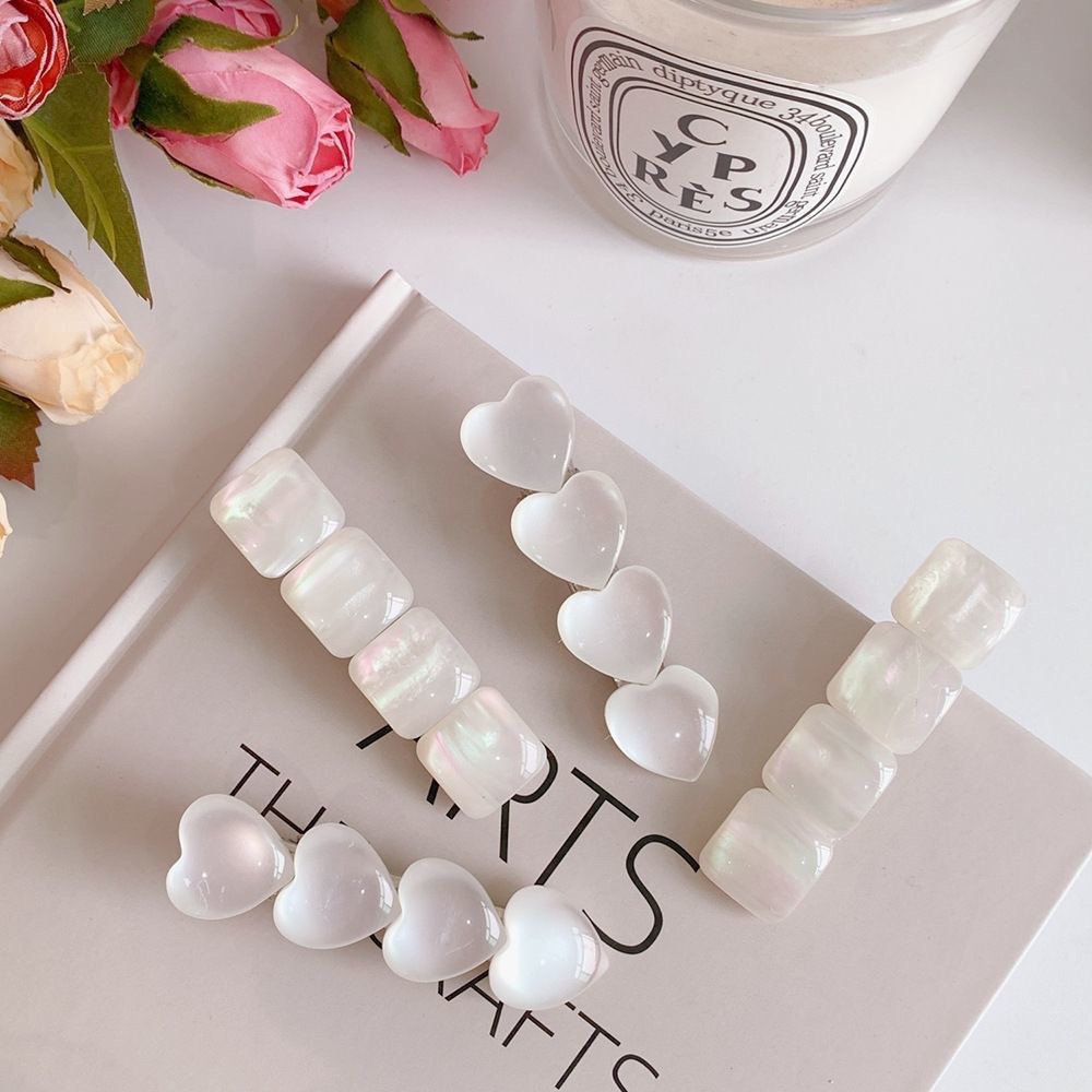 กิ๊บติดผม รุ่น opal love square hairpin วัสดุเป็นหินวาวๆ ใสๆสวยงาม ตรงปก กิ๊บหนีบผม โบว์ผูกผม ยางรัดผม