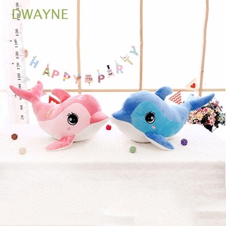 Dwayne หมอนตุ๊กตาปลาโลมา แบบนิ่ม ของขวัญวันเกิด ของเล่นสําหรับเด็ก