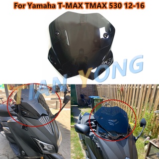 For Yamaha TMAX 530 tmax530 12-16 2012-2013-2014-2015-2016 Motorcycle Windshield Smoke Black brand new Wind Deflector du