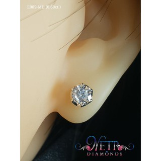 ต่างหูข้างละ 60 ตัง 7A 100 เหลี่ยม เพชรเลียนแบบเพชรแท้ ทำจาก เพชร CZ, Cubic Zirconia หรือ เพชรโคลนนิ่ง