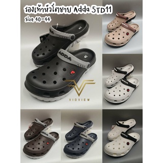 VIDVIEW !!ลดสนั่น!! รองเท้าหัวโต Adda 5TD11 ของแท้ พื้น 2density เบอร์ 40-44 รองเท้าผู้ชาย รองเท้าหัวโตชาย แตะสวมชาย