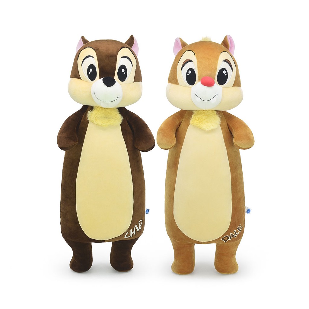 Disney ลิขสิทธิ์แท้ ตุ๊กตา หมอนข้าง นุ่มนิ่ม ชิป กับ เดล นี่สองพี่น้อง : Chip 'n' Dale