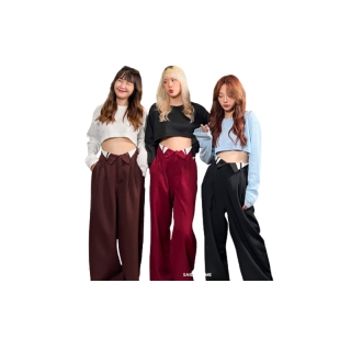 โปรโมชั่น : Zoey Pants โซ-อี้-แพ็นทซ  ꒱ ˒˒ กางเกงขอบพับแล้วรักไหมล่ะ