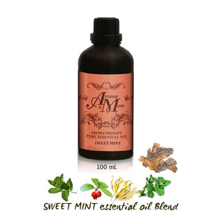 Aroma&amp;More  Sweet Mint essential oil blend น้ำมันหอมระเหยสูตรผสมของมิ้นต์และดอกไม้ เติมเต็มความสดชื่น 100ML