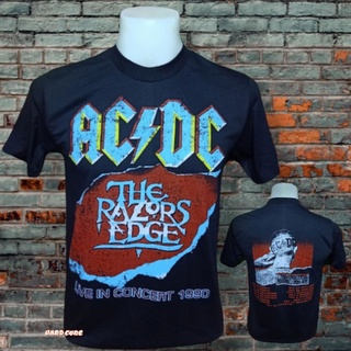 เสื้อวง AC DC วงร็อคในตำนาน ไม่มีตะเข็บข้าง คอฟิต ป้ายUS เสื่อวินเทจ เสื้อร็อค เสื้อทัวร์ วงดนตรีร็อคต่างประเทศ