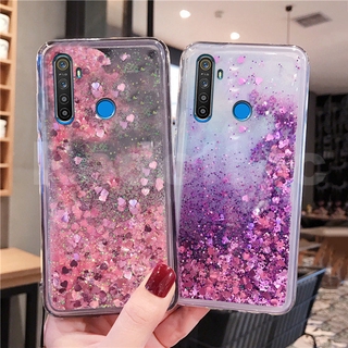 เคส Realme 5 / Realme 5i / Realme 5S / Realme 6i Bling Liquid Quicksand Glitter ฝาหลังซิลิโคนใส