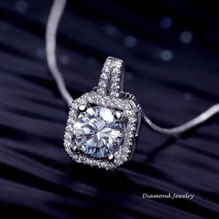 Diamond Necklace สร้อยคอเพชร CZ แท้ รุ่นนี้น่ารักม๊ากกมากกก ใส่ออกมาสวยค่ะ