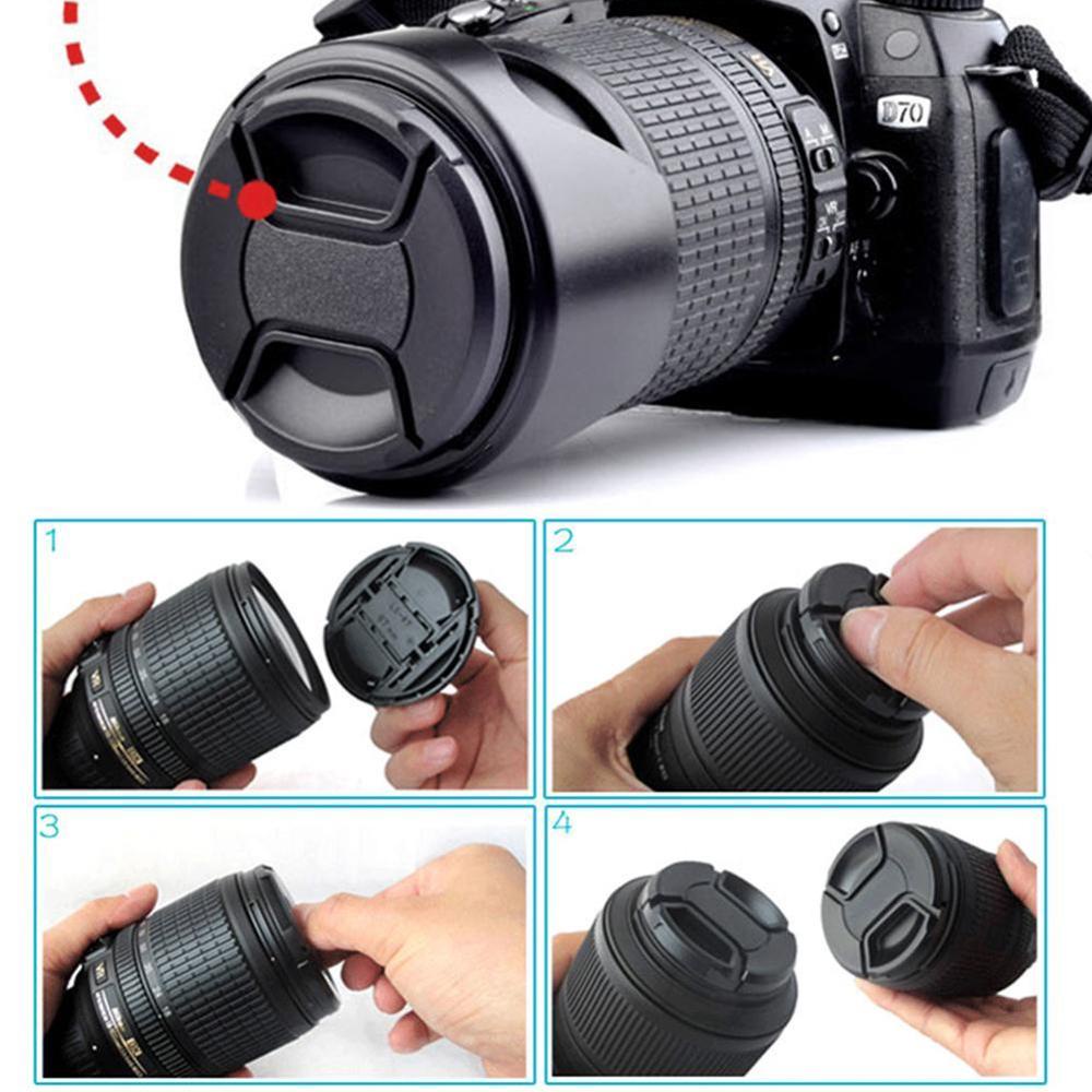 ฝาปิดเลนส์กล้อง58mm Front Len Cap with string Snapon Lens Cap Hood for