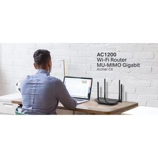 ROUTER (เราเตอร์) TP-LINK (ARCHER C6 V4) AC1200 Wireless MU-MIMO Gigabit Router ประกันตลอดการใช้งาน *ของแท้*