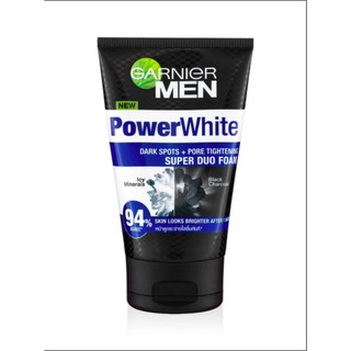 การ์นิเย่ เมน พาวเวอร์ไวท์ ดูโอโฟม 100 มล. Garnier Men Power White