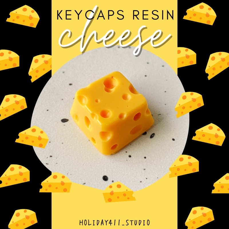 คีย์แคปชีส Keycap Resin Cheese ปุ่ม Eec หรือแถว F *อ่านรายละเอียด*