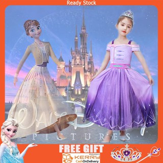 〖Hot Sale〗ชุดเดรสเจ้าหญิงเอลซ่า Frozen 2 สําหรับเด็กผู้หญิง