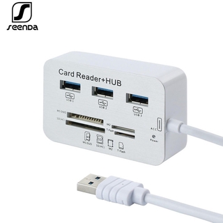 Seenda Usb Hub 3 . 0 Combo 3 พอร์ต Usb Splitter ความเร็วสูง Usb 3 . 0 Hub สําหรับเครื่องคอมพิวเตอร์โน๊ตบุ๊ค