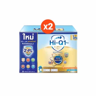 [นมผง2กล่อง]HIQ 1พลัส ซูเปอร์โกลด์ ซินไบโอโพรเทก รสจืดสูตร3 3000กรัม(ช่วงวัยที่3)สำหรับเด็กอายุ1ปีขึ้นไป