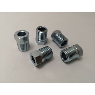 น๊อตท่อสายเบรค Double (M14X 1.5)  Male Brake/ Fuel Pipe Tube Nuts To Fit 5/16 (8mm) Tube. 5 Pcs( น็อต M14 ยาว20