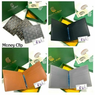 New G oyard Money Clip Wallet in Black  ปี 2023 ของแท้