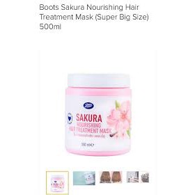 · Boots Sakura Nourishing Hair Treatment Mask 500ml