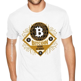 เสื้อยืด พิมพ์ลาย Future Of Money Bitcoin Cryptocurrency แฟชั่นฤดูร้อน สไตล์โกธิค สําหรับผู้ชายS-5XL